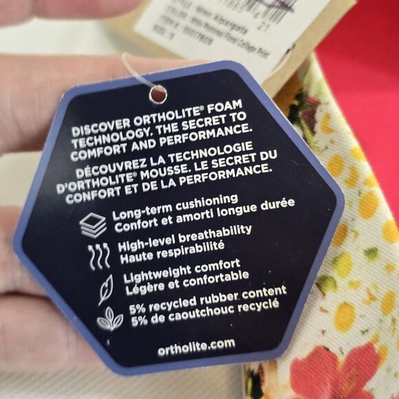 TOMS Shoes Womens Size 9 White Floral Print Alpargata Slip On Canvas Ortholite - Picture 7 of 14